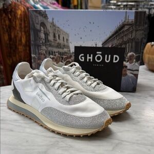 GHOUD NIB Silver Starlight Soft Low Lace Up Sneaker size 39